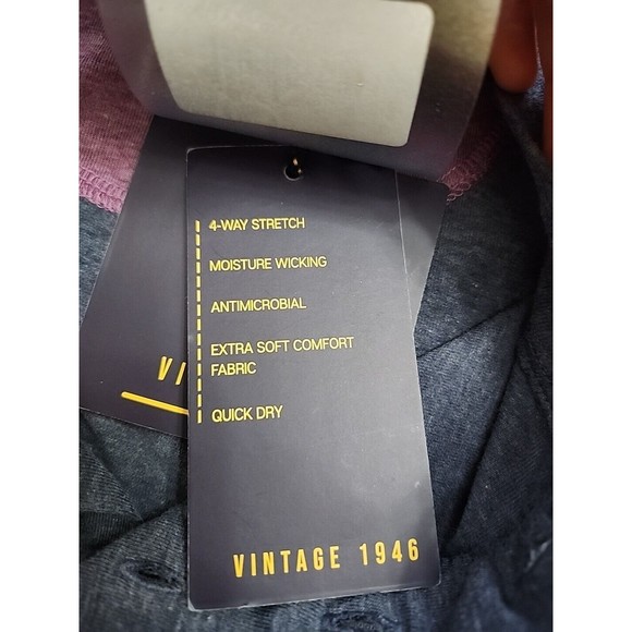 VTG 1946 Henley T-Shirt Mens S Blue Linen Cotton Poly Blend Short Sleeve NEW - Picture 3 of 8